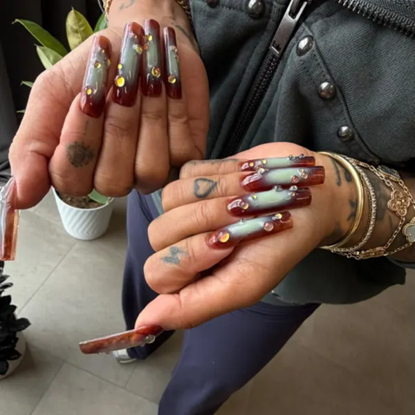 Silver chrome stilettos